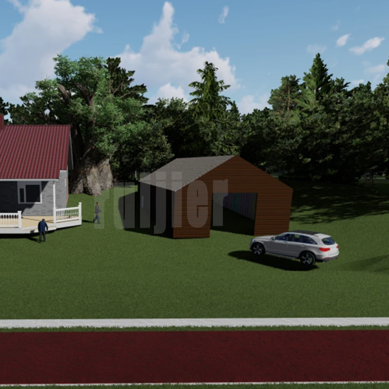 Easy Assemble Metal Carports Roof Design car  garage building Prefab Garages Building Kits Steel Building Kits Storage Shed