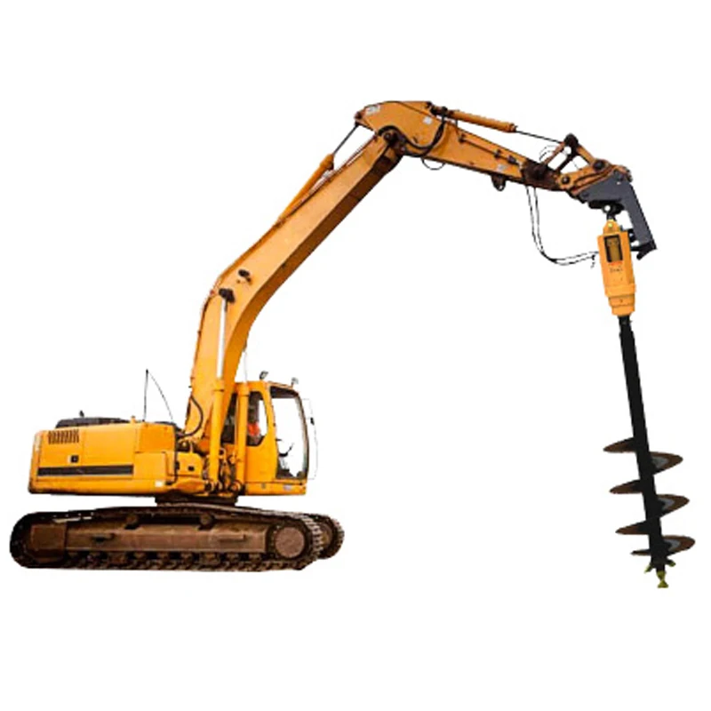 Excavator spiral drill Soil drilling machine Hydraulic soil drill Excavator accessories hydraulic screw pile