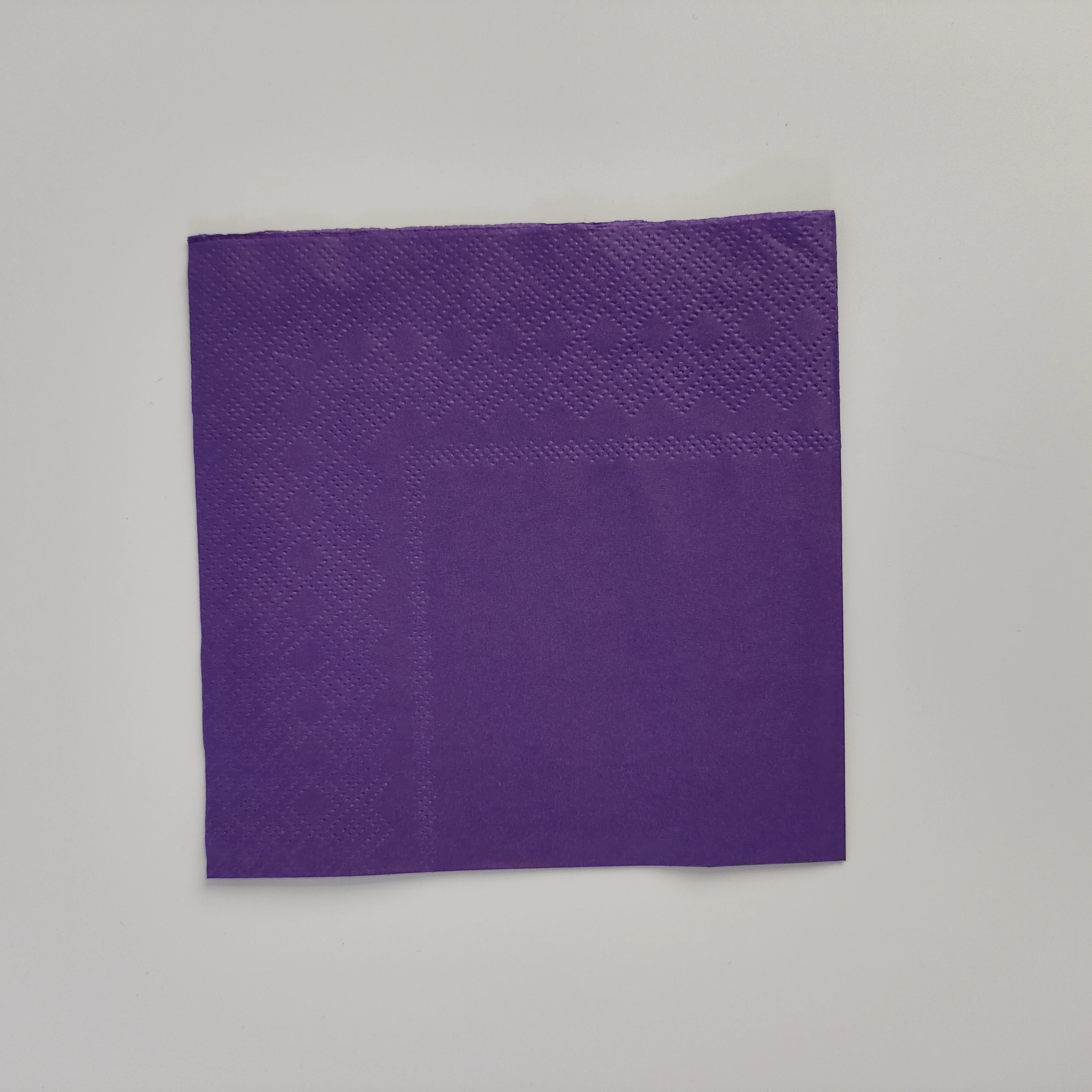 Disposable Custom Purple printed tissue paper Napkins Dinner Luncher Table Napkins