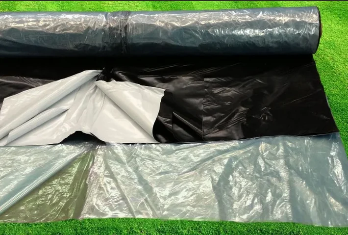 5.5 Mil 6 Mil 10 Mil Thick 10 X 100 Polyethylene Panda Film Black White Plastic Sheeting Roll
