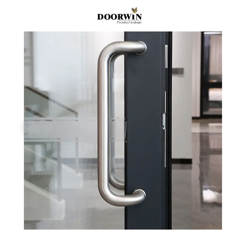 Лидер продаж алюминиевые автоматические наружные двери с двойным остеклением и электронным замком