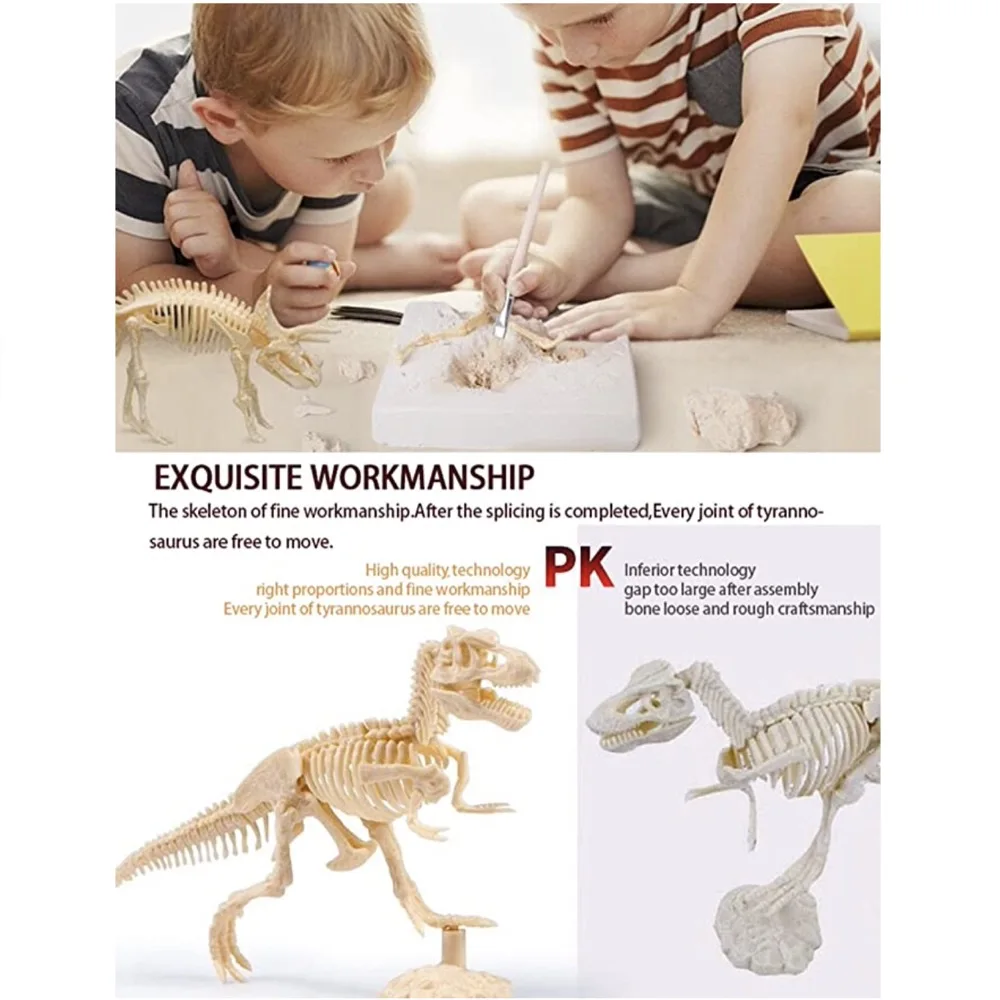 
Dinosaur Fossil Digging Kit for kids, Dig It Up! Dinosaur Eggs Excavation Kit 