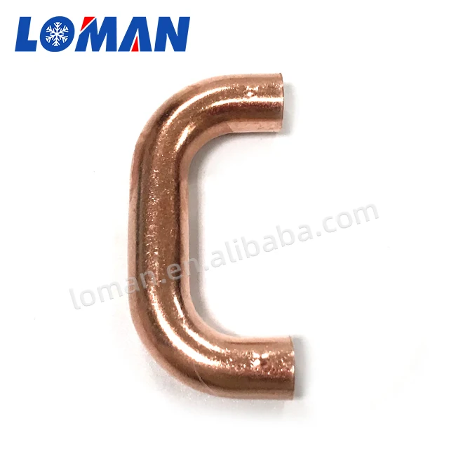 LOMAN High Quality Custom Size 90 And 180 Degree Copper Tube / Pipe Return Bend For Welding Pipe Bending Fittings