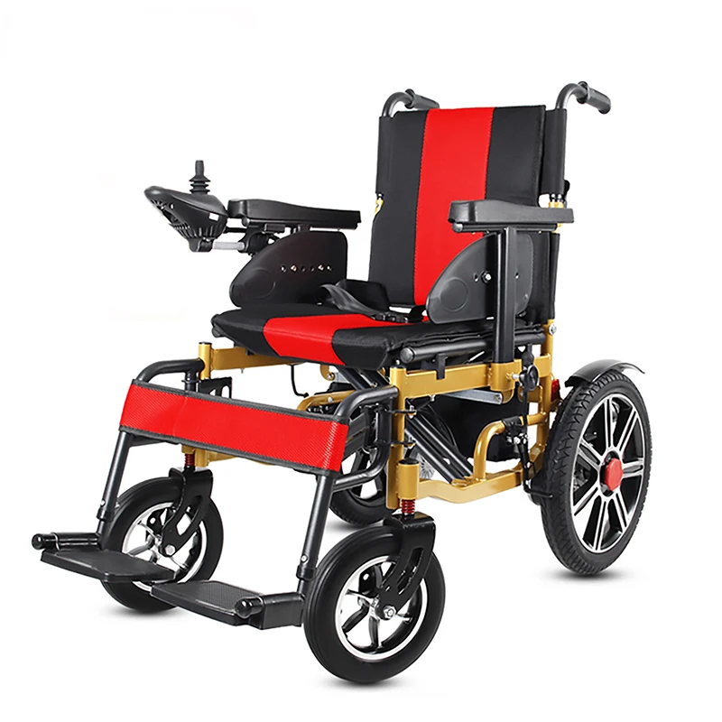 Electric Folding Wheelchair Portable  Power Joystick Controller Electric Wheelchairs for Adults Electric Wheelchair Lightweight