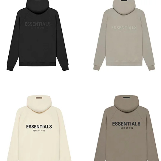 High Street FEAR OF GOD ESSENTIALS New Double-line FOG Sweater Coat Trendy Logo Reflective Letters Loose Fashion Hoodies