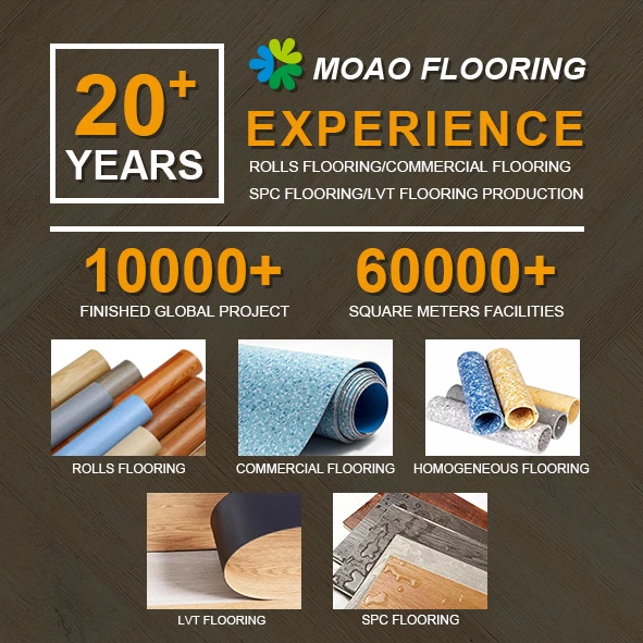 Non Tear Compact PVC Floor Roll 2.6m-4m Width Waterproof Plastic Linoleum Flooring Carpet Vinyl Flooring
