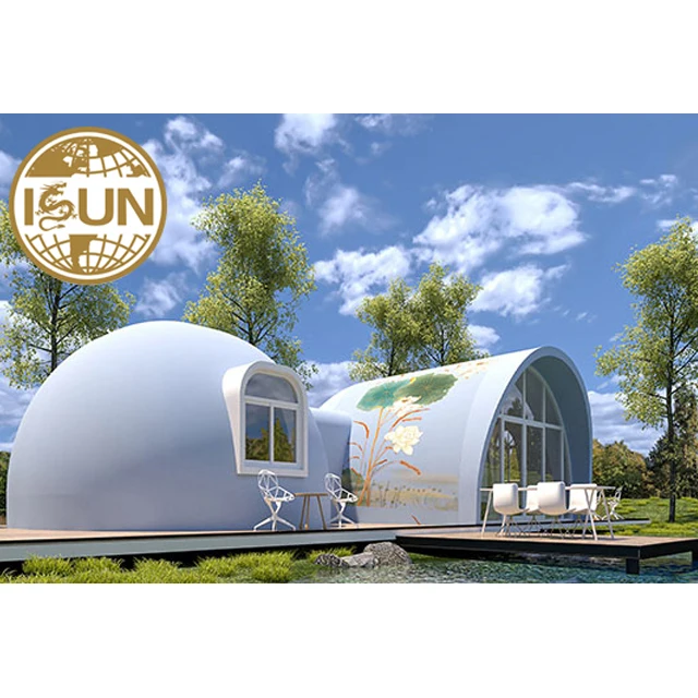 Sandwich panels easy assemble prefab FRP Mars dome houses with excellent 5CM Polyurethane insulation for home
