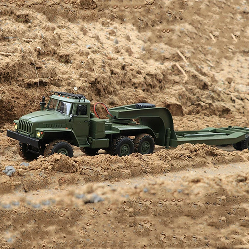 WPL B36-3 Ural 6X6 Crawler Military Electric Proportional 6WD Nylon Off Road Radio Control RC Trailer Truck Christmas Gift Toy