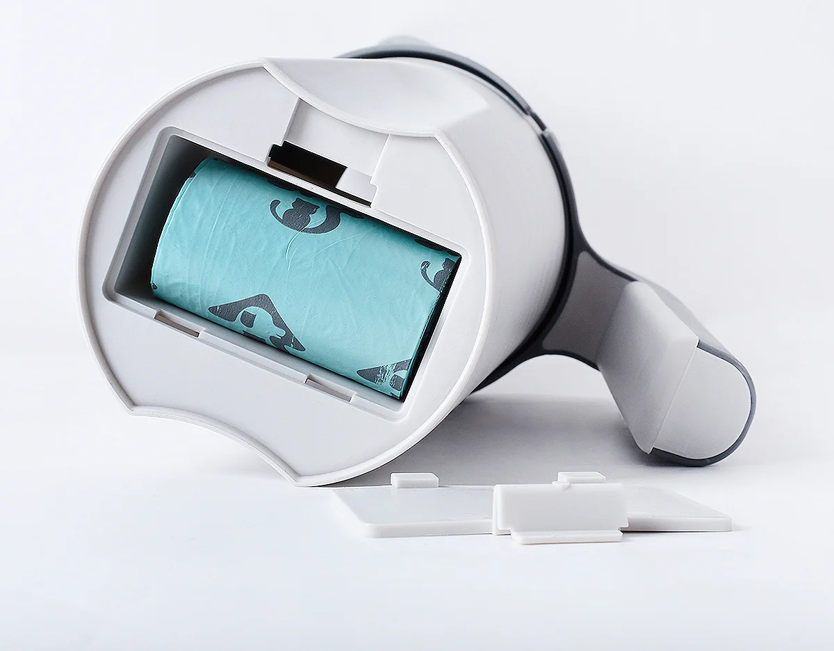 2024 Wholesale Pet Products Detachable Shovel Deep Stainless Pet Cat Litter Scooper With Handle And Trash Bag