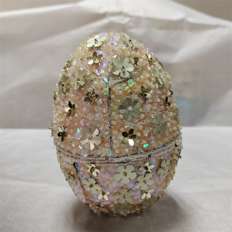 Factory Wholesale DIY Easter craft ideas using styrofoam eggs, Sequin Egg Ornament Craft Kit, DIY Christmas Ornaments008