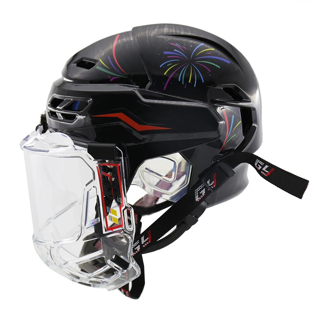 Factory Wholesale High Quality Custom anti fog anti scratch Ice Hockey Helmet With Visor for Skiing