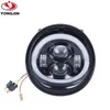 Motorcycle black LED headlights with halo for GTS 300