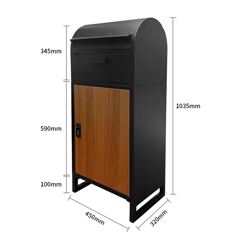 wholesale residential standing post home american custom package drop metal modern parcel outdoor locker guangdong mailbox