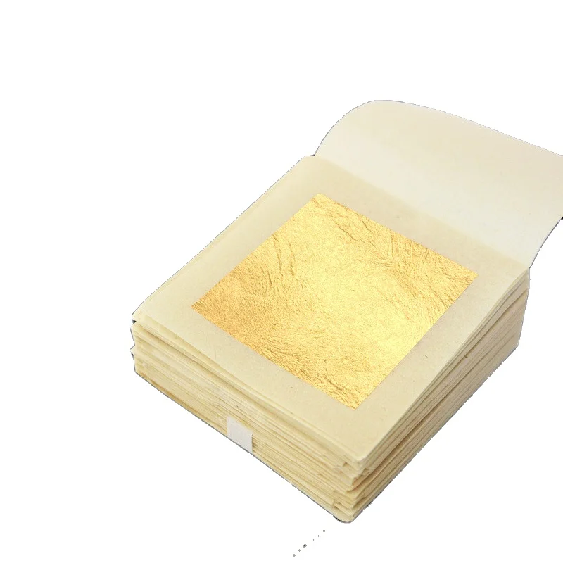 Edible Sheet Foil Facial Paper 24k 4.33*4.33cm Genuine skin care Gold Foil Leaf