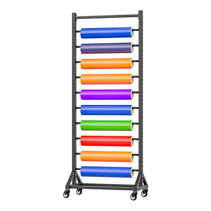 Mingtang metal metal fabric roll display stands for fabric rolls, customizable size, color and your design