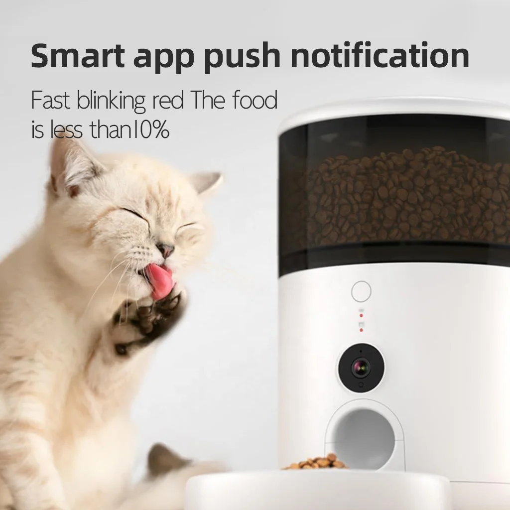 Automatic Wifi Smart Dog Pet Feeder With Camera 1080P HD Video With Night Vision Motion & Sound Alerts Hot Selling Pet Supplies