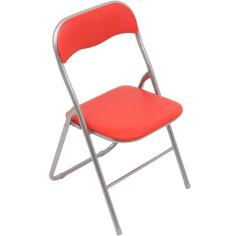 FREE SAMPLE folding chairs with metal frame and faux leather cover - many designs