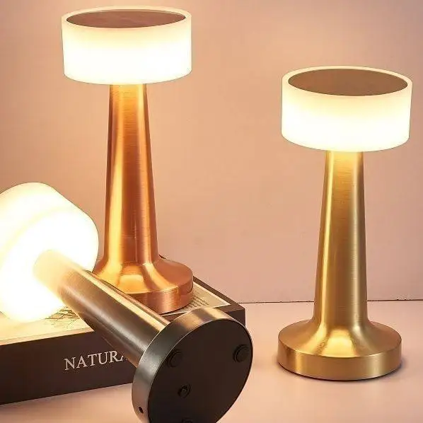 Amelech ATL8004 Minimalist Cordless 3 Level Dimmer Touch Lampe De Table Switch LED Chargeable Light Wireless Led Table Lamp