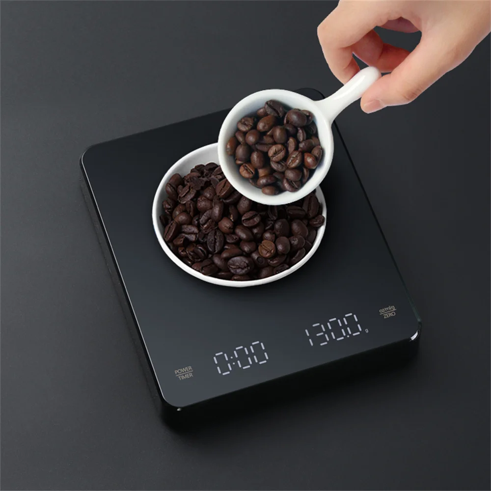 Electronic Smart Pocket Kitchen Food Weighing Digital Barista Espresso Coffee Scales With Timer