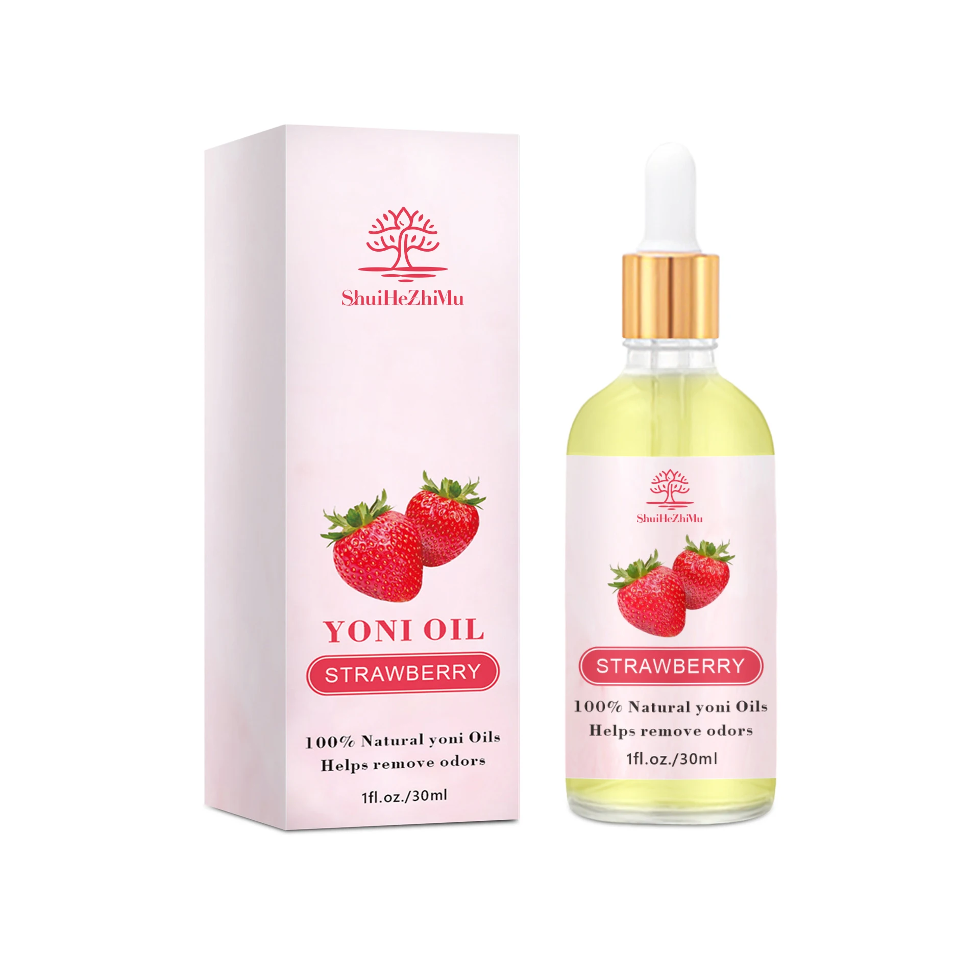 OEM Strawberry Feminine Wash & Yoni Oil Women Yoni Wash for Vaginal Ph Balance Remove Odor Moisturizing Yoni