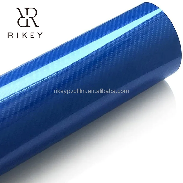 Индивидуальная экономичная глянцевая пленка для автомобиля, виниловая синяя углеволоконная пленка 5D для автомобиля