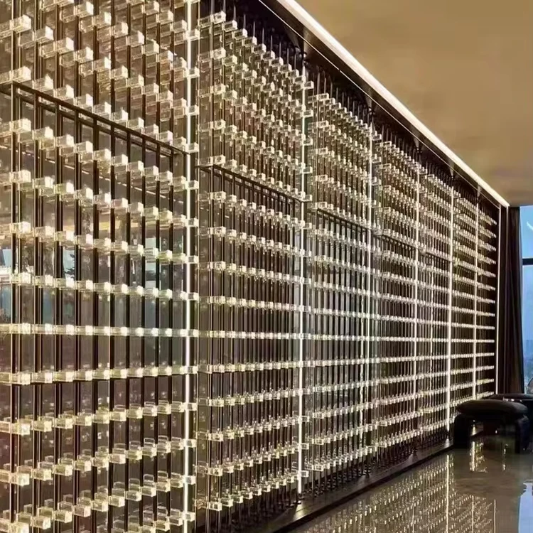 Alminume profile Acrylic wine cabinet with led light metal wine shelf for wine cellar