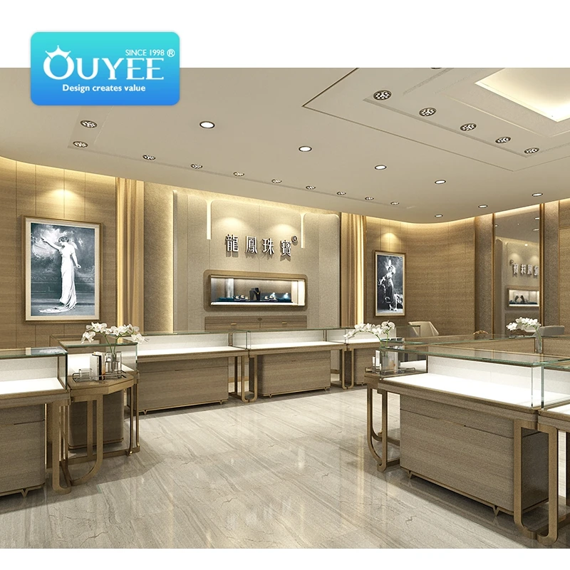 Professional Manufacturers Modern Showcase For Gold Jewelry Shop Furniture Design Jewellery Counter Display