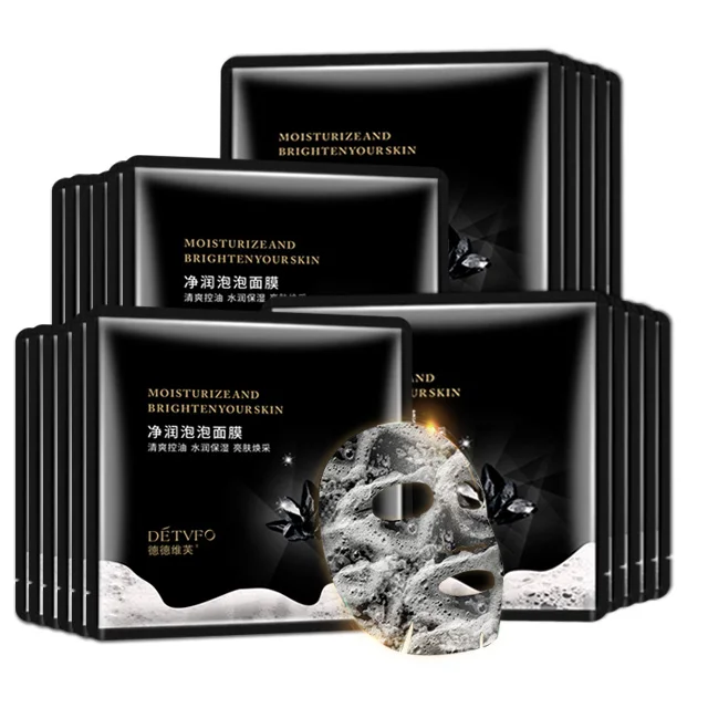 Глубокая очистка, карбонатная пузырьковая маска, Бамбуковая угольная пленка, очищающая поры, пузырьковая маска, Корейская красота/пузырьковая маска