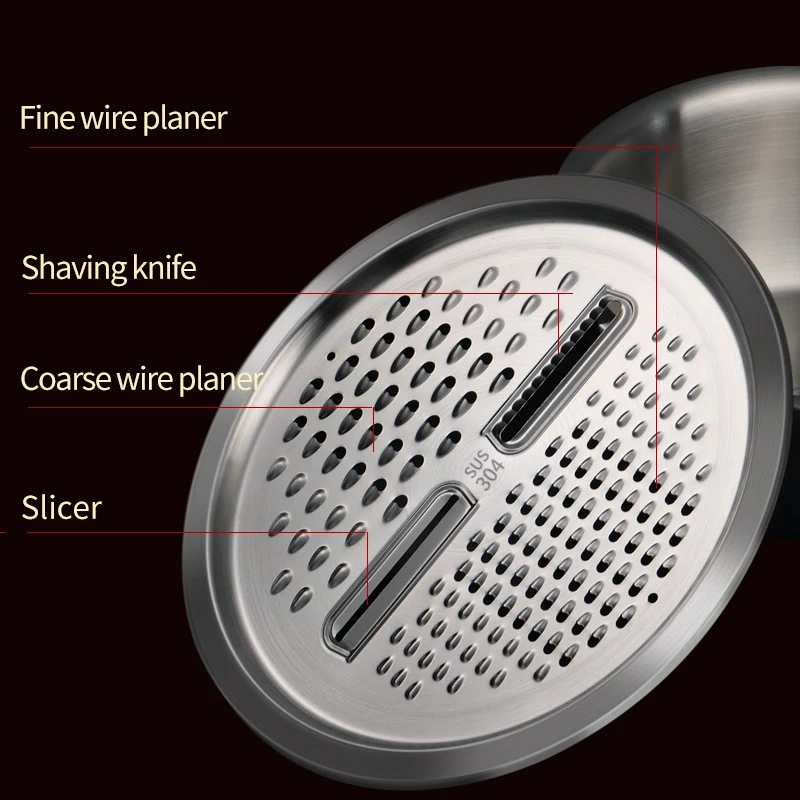 Customization Multi-Function Grater Set Stainless Steel Kitchen Colander 3 In 1 Mixing Bowl With Colander