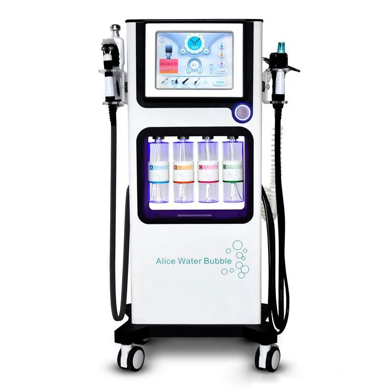 2021 New Multi-Functional 7 in 1 Ultrasonic RF Co2 Hydro Dermabrasion Hydro Oxygen Facial Beauty Alice Super Bubble Machine