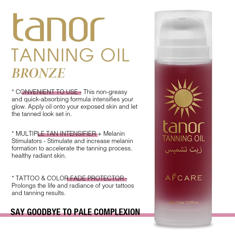 Custom Tanning oil Silicone-free Brightening & Suntan Skin Surface Darken and Hyaluronic acid & Olive oil Tanning oil for Sun