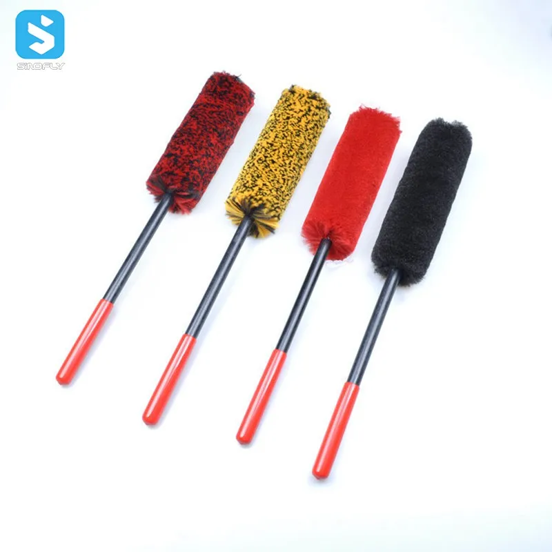 Универсальные автомобильные аксессуары, щетки из микрофибры для автомобильных колес с пластиковым рулем, дисками, щеткой для очистки пыли