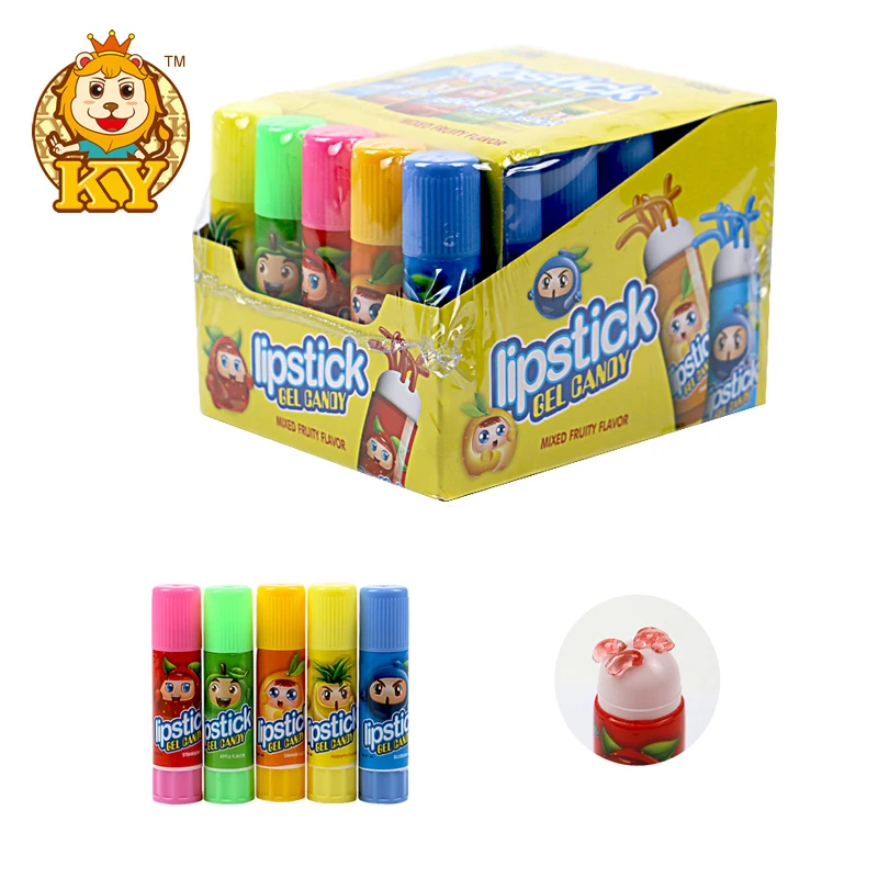 Candies supplier wholesale custom delicious sour fruit flavor lipstick jam liquid candy
