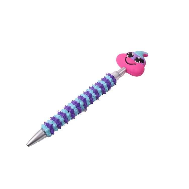 Promotional Black Blue Luxury  Plastic 0.5mm Ballpoint Pen With Custom Logo