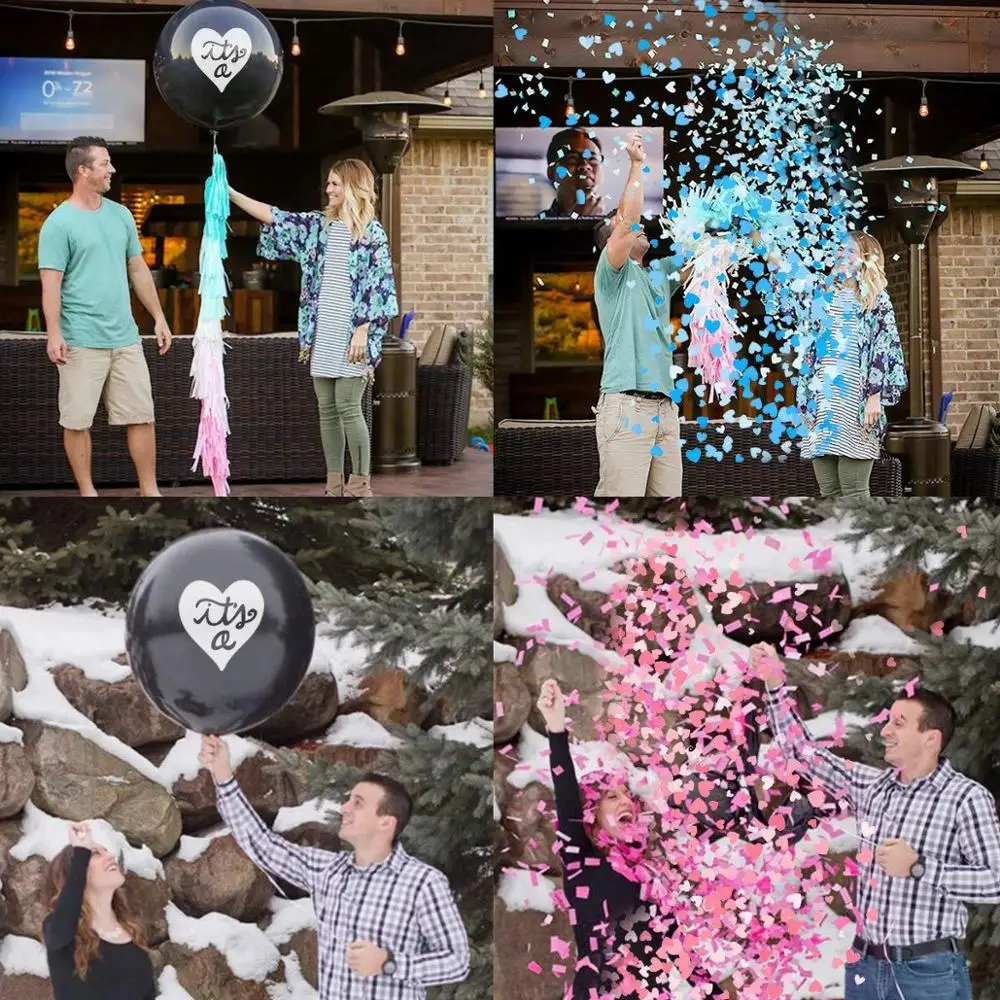 Baby Shower Gender Reveal Balloons Set Boy Or Girl Party Decorations