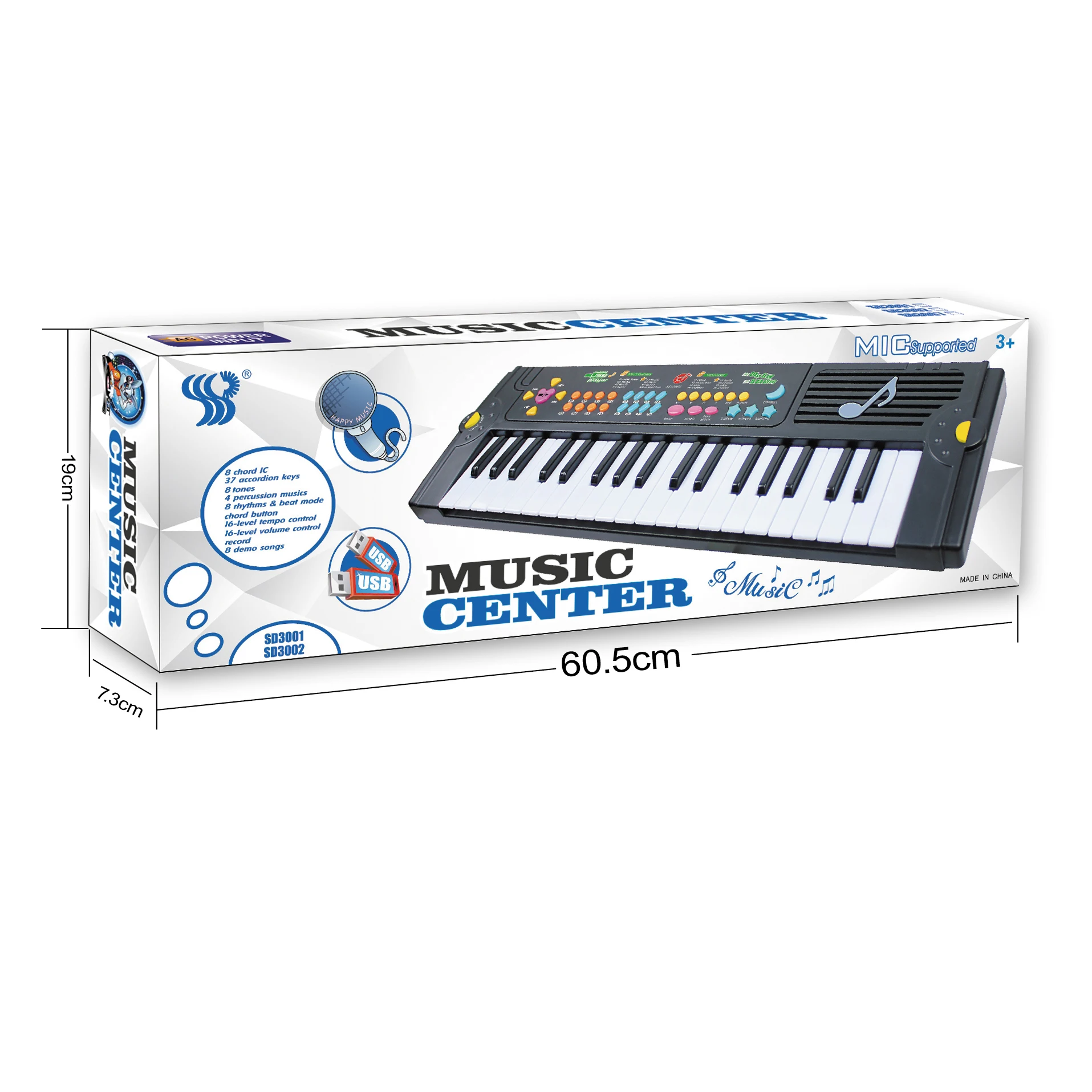 Newest toy 37 keyboard plastic organo electronico Toy synthesizer kids organeta