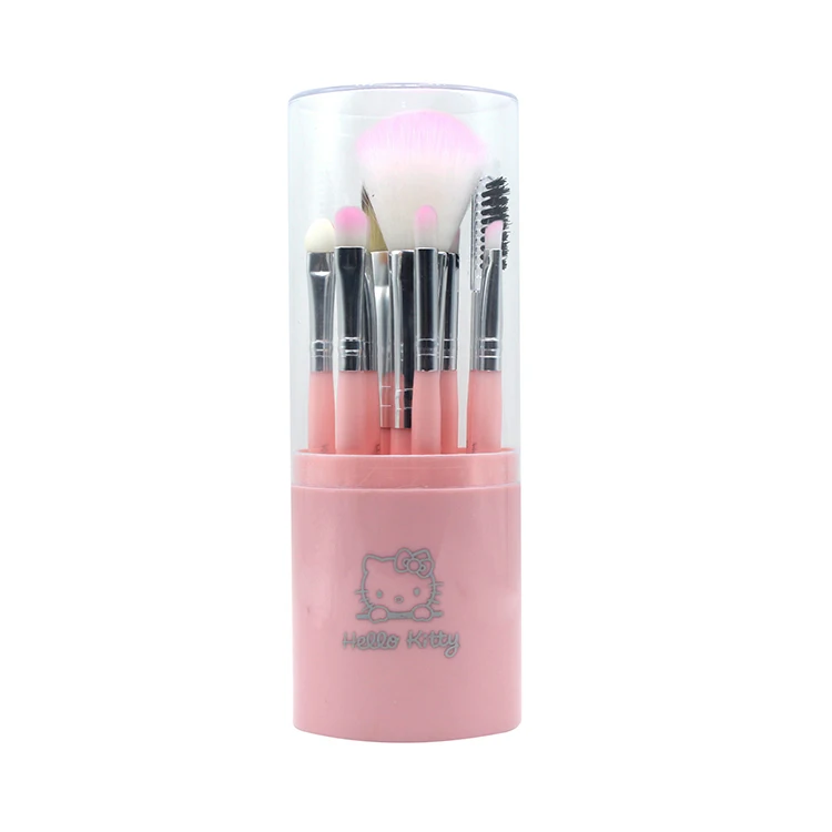Make up Hot Selling Japanese Cartoon Pink Helloed Kitty Cosmetic Tool 11pcs Makeup Brushes with Box