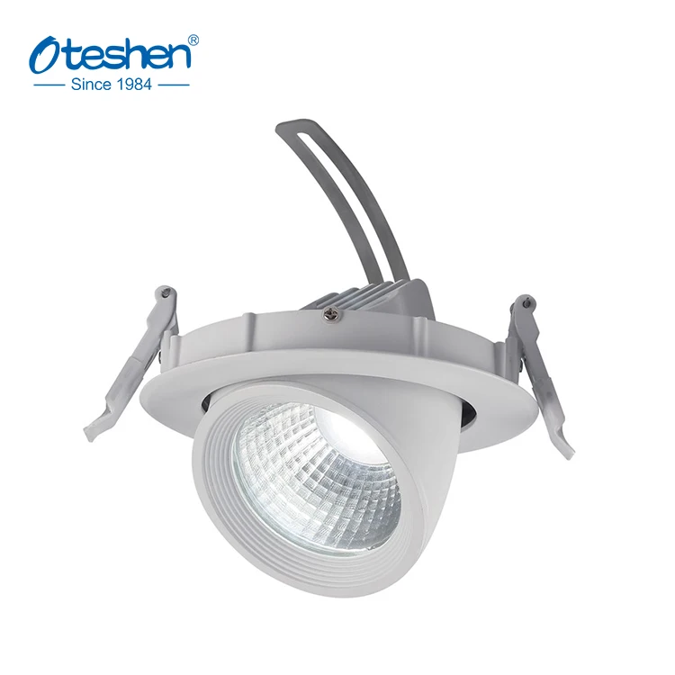 Anti Glare Round Mini Deep Tiltable Adjustable 358 Degree Downlights with aluminum+PC