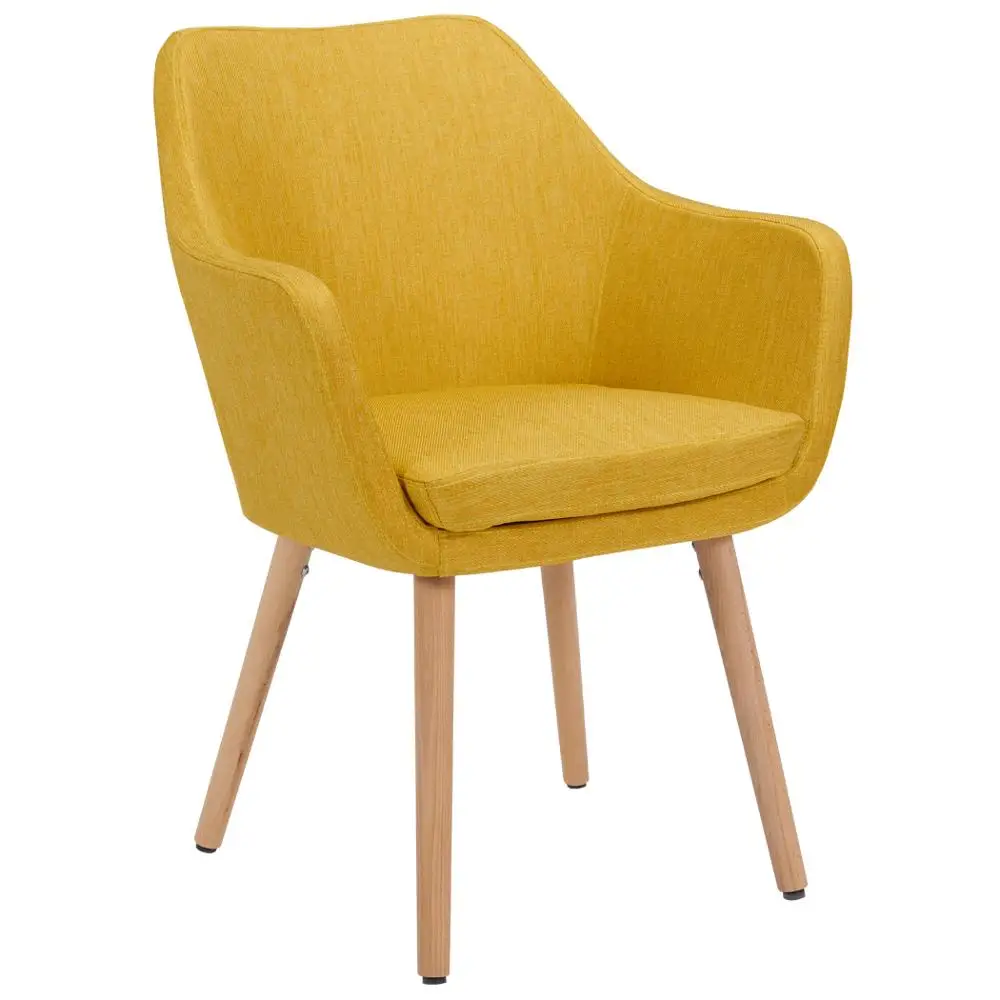 Бархатный Античный желтый Одноместный стул для гостиной