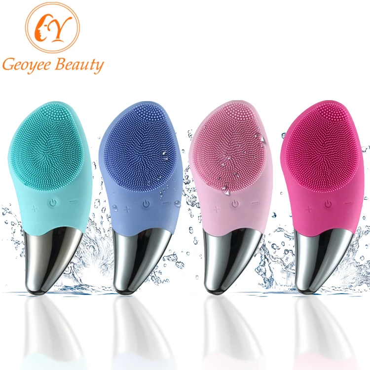Wholesale Silicone Face Scrubber Exfoliator Electric Facial Cleansing Brush Silicone Face Brush Facial Cleansing Brush