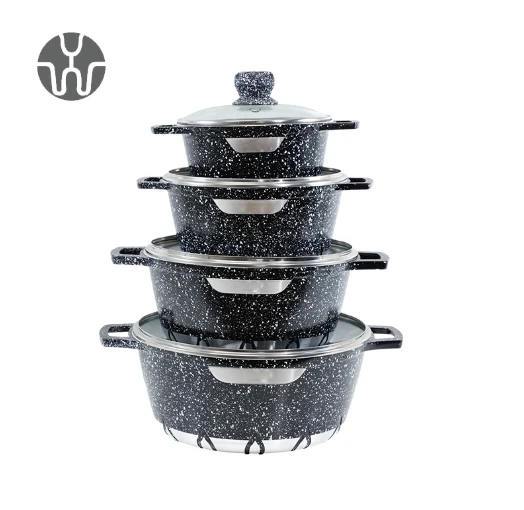 Wholesale Pots And Pans Popular Home Kitchen Pot Sets Non Stick 12 pcs Cookware Sets Frying Pan Aluminum Cooking Pot With Lid