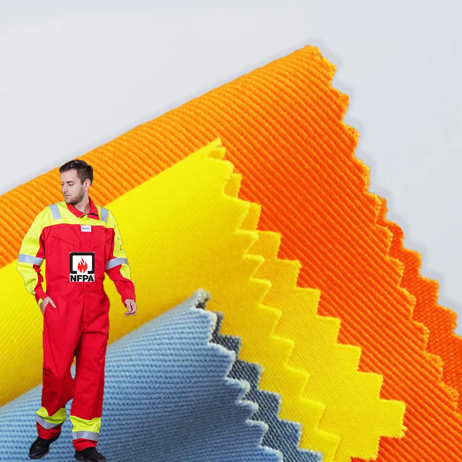 98% хлопковая 2% Антистатическая огнестойкая дуговая вспышка 350gsm безопасная кислотно-стойкая огнестойкая зимняя ткань для одежды