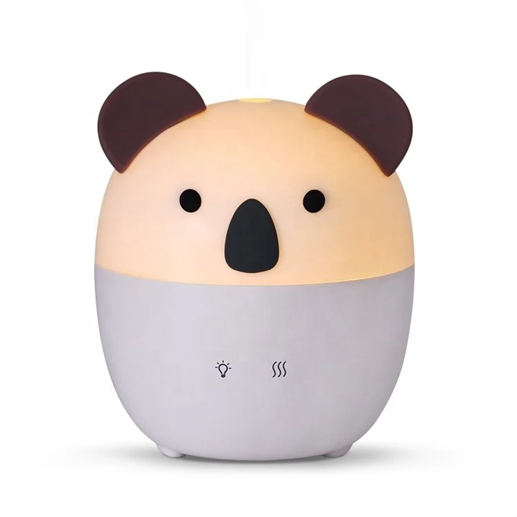 Custom Electric Mini Small koala Smart Ultrasonic Atomizer animal led night light Essential Oil Humidifier Aroma Diffuser