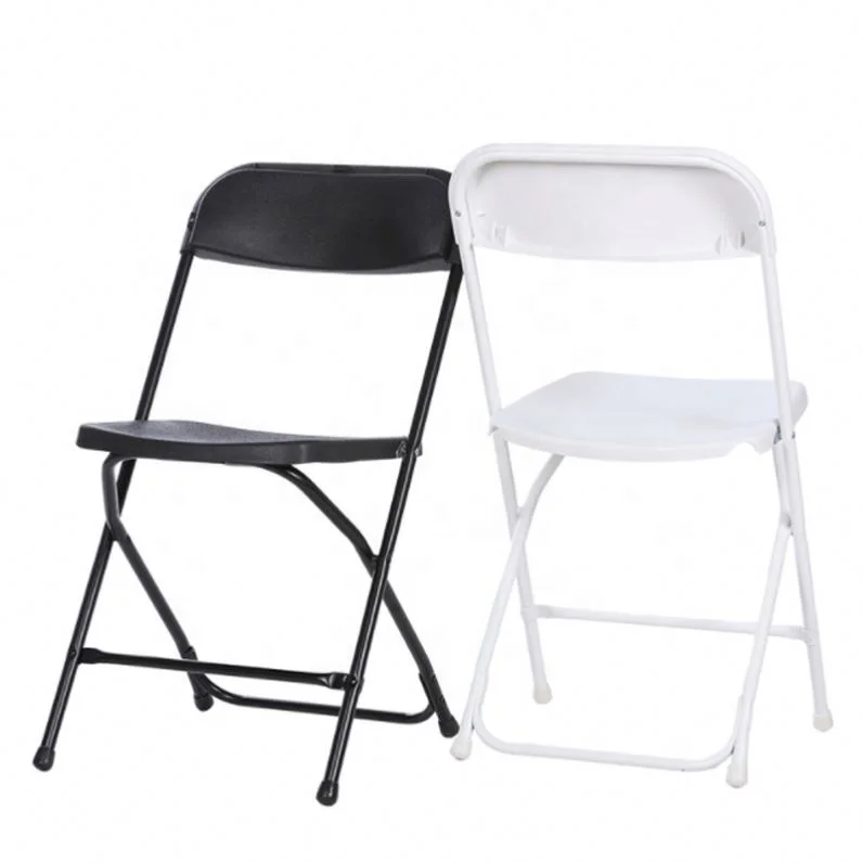 White Folding Garden Chairs - 100 Pack Plastic Folding Chairs for Outdoor, Weddings, Events & Office Use