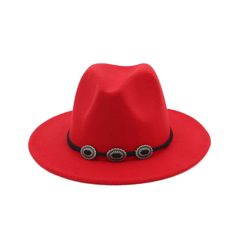 Manufacturer Custom Wool White Fedora Hats Big Wide Brim Men kids Women Leopard Fedora Felt Hat Green Boxes Pink Ladies Stylish