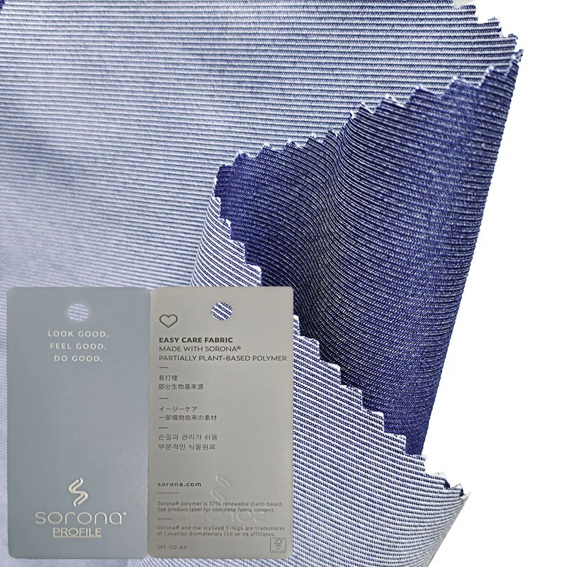 Eco-friendly Sustainable Plant-based Polymer Woven Fabric Dupont Sorona Stretch Imitation Denim Fabric