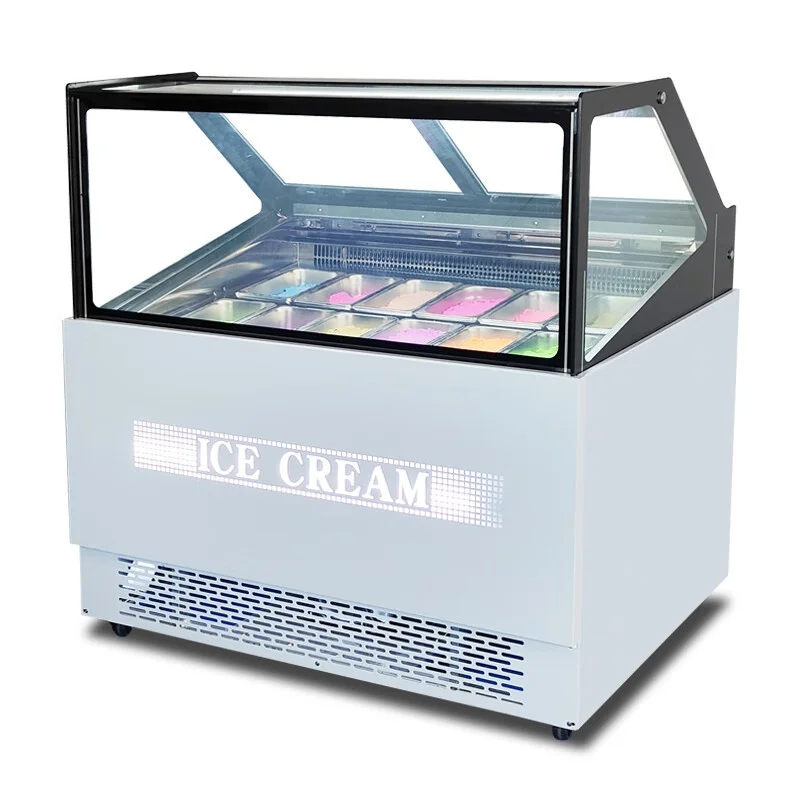 Hucheng Showcase Portable Gelato Display Freezer Popsicles Mini For Sale