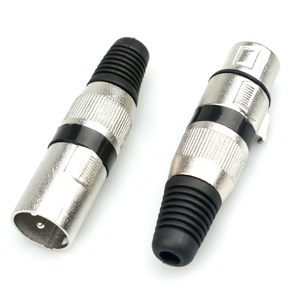 Mini XLR male female Audio Microphone cannon jack plug connector