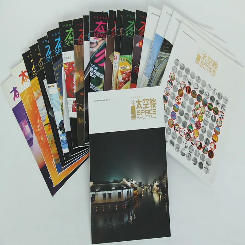 Red High Quality Wholesale Offset Printing Logo Printing Paper Book With Soft Cover Custom Colorful Paper Brochure Catalogues