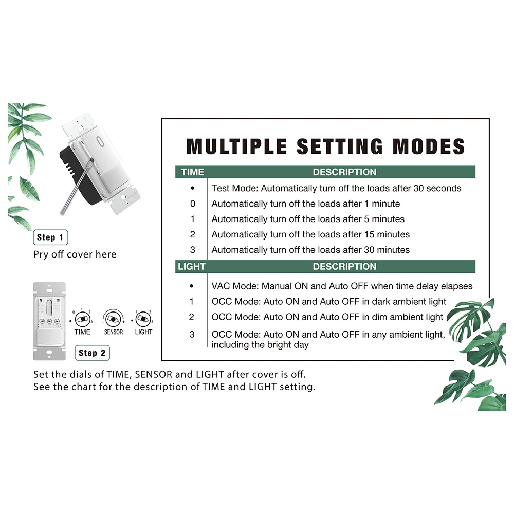 Однополюсный датчик свободного места переключатель 120-277 в PIR и датчик положения света ИК датчик движения